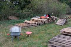 Zázemí na poli U dubu